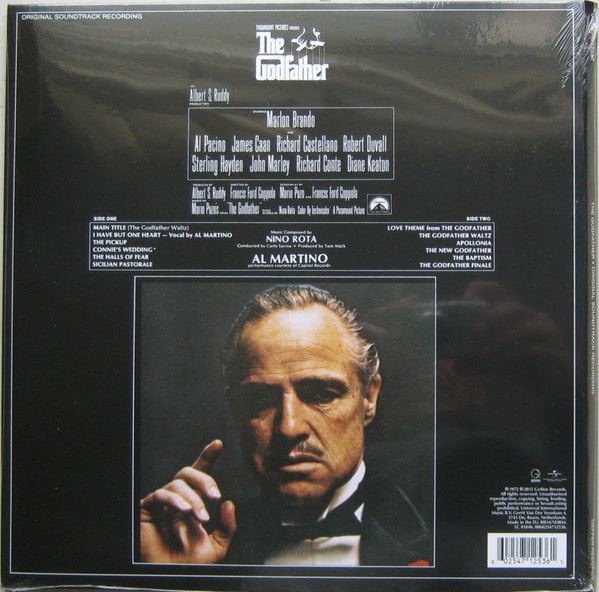 NINO ROTA - THE GODFATHER SOUNDTRACK (1973) - 180GR LP 2015 REISSUE SIFIR PLAK