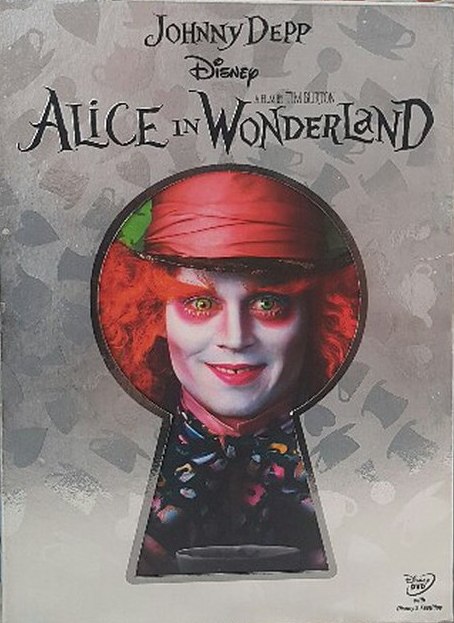 ALICE IN WONDERLAND - ALİS HARİKALAR DİYARINDA - JOHNNY DEPP - ANNE HATHAWAY - HELENA BONHAM CARTER  - TIM BURTON - DVD KARTON CEKETLİ ÖZEL VERSİYON + KARTPOSTAL 2.EL