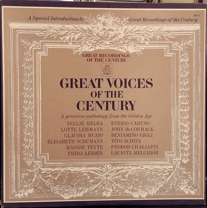 GREAT VOICES OF THE CENTURY - MELBA, CARUSO, LEHMANN... - PLAK 2.EL