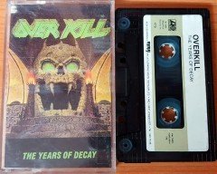 OVERKILL - THE YEARS OF DECAY (1990) MMY CASSETTE MADE IN TURKEY ''USED'' PAPER LABEL