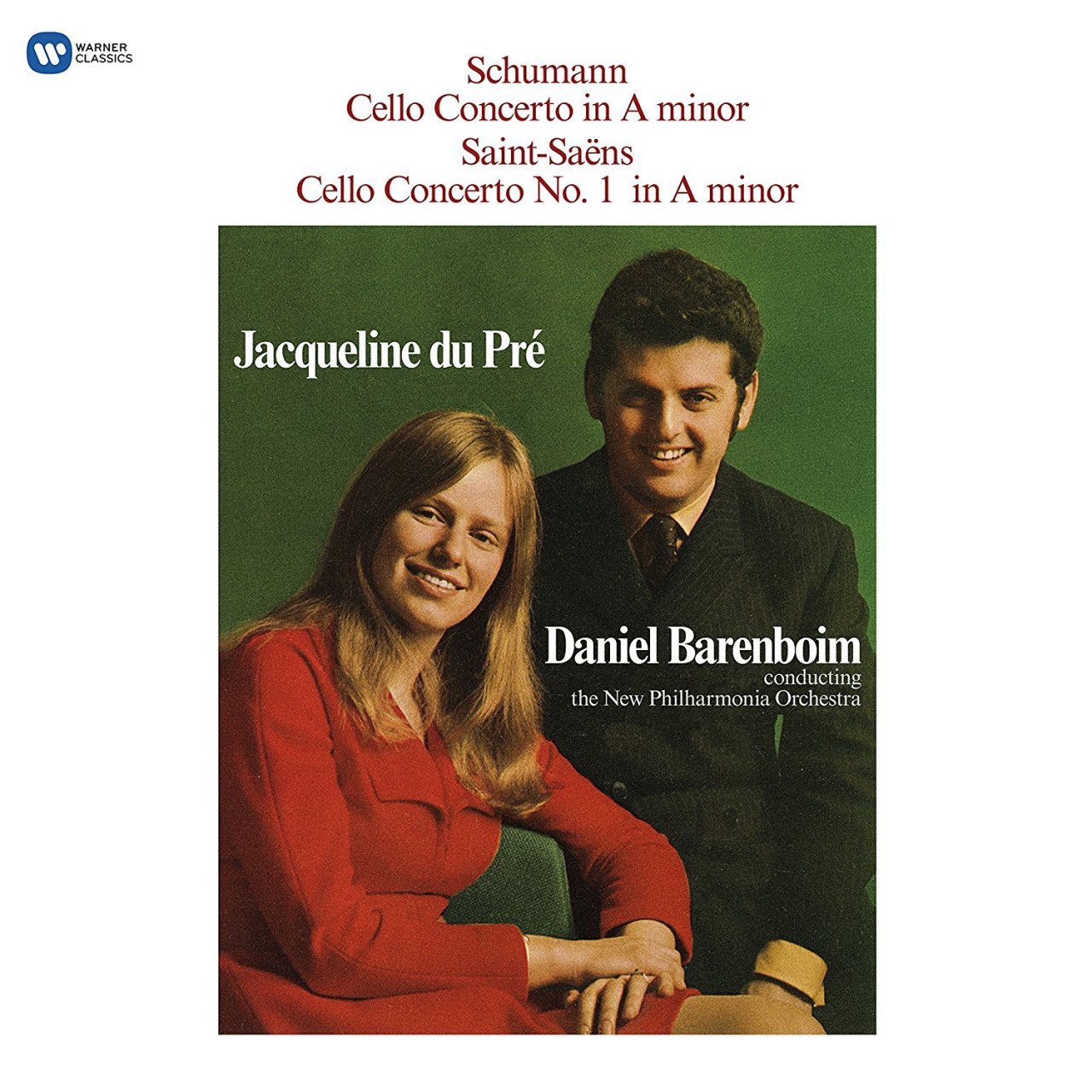 SCHUMANN & SAINT-SAENS: CELLO CONCERTOS, JACQUELINE DU PRE, DANIEL BARENBOIM - LP 2018 BASIM PLAK SIFIR