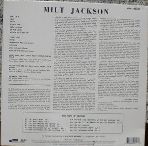 MILT JACKSON WITH JOHN LEWIS, PERCY HEATH, KENNY CLARKE, LOU DONALDSON AND THE THELONIOUS MONK QUINTET (1955) - LP BLUE NOTE CLASSIC VINYL SERIES 180GR 2022 EDITION SIFIR PLAK