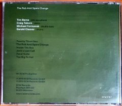 MICHAEL FORMANEK - THE RUB AND SPARE CHANGE / TIM BERNE, CRAIG TABORN, GERALD CLEAVER (2010) - CD ECM 2.EL