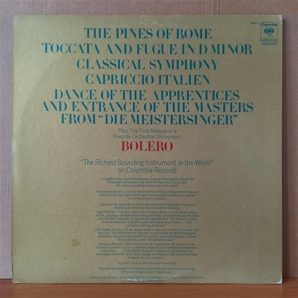 EUGENE ORMANDY / THE PHILADELPHIA ORCHESTRA – THE RICHEST SOUND ON EARTH - 2LP 2.EL PLAK