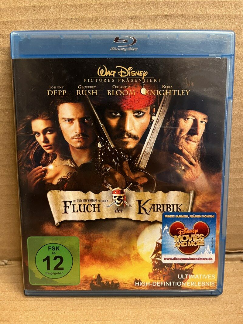 PIRATES OF THE CARIBBEAN THE CURSE OF THE BLACK PEARL - JOHNNY DEPP - GEOFFREY RUSH - ORLANDO BLOOM - 2x BLU-RAY 2.EL TÜRKÇE ALTYAZI YOKTUR