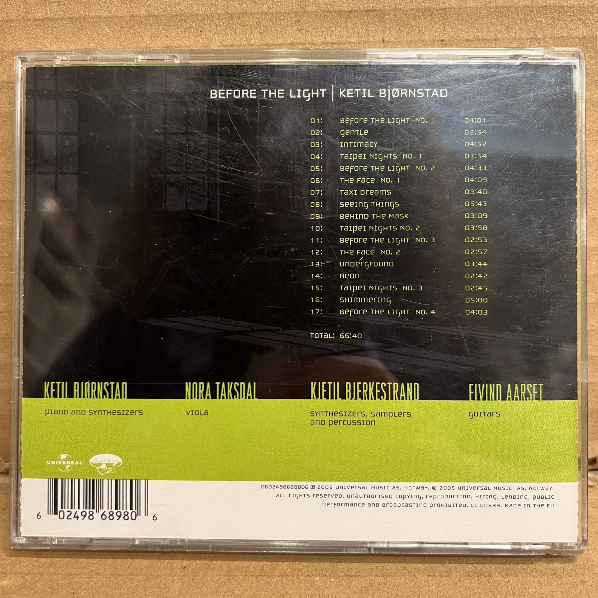 KETIL BJØRNSTAD WITH EIVIND AARSET, NORA TAKSDAL, KJETIL BJERKESTRAND – BEFORE THE LIGHT (2005) - CD 2.EL