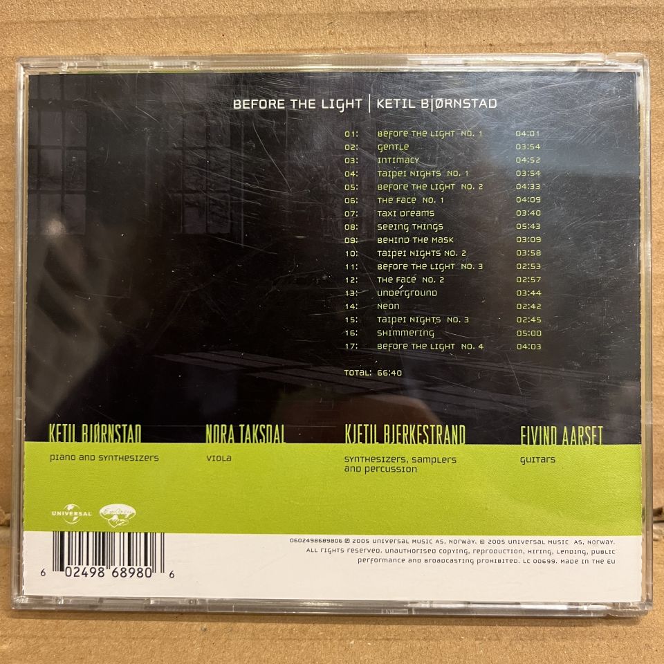 KETIL BJØRNSTAD WITH EIVIND AARSET, NORA TAKSDAL, KJETIL BJERKESTRAND – BEFORE THE LIGHT (2005) - CD 2.EL