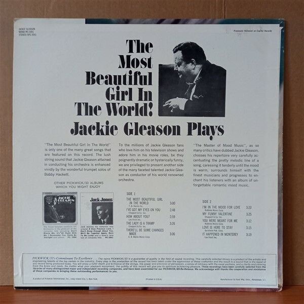 JACKIE GLEASON – THE MOST BEAUTIFUL GIRL IN THE WORLD (1967) - LP 2.EL PLAK
