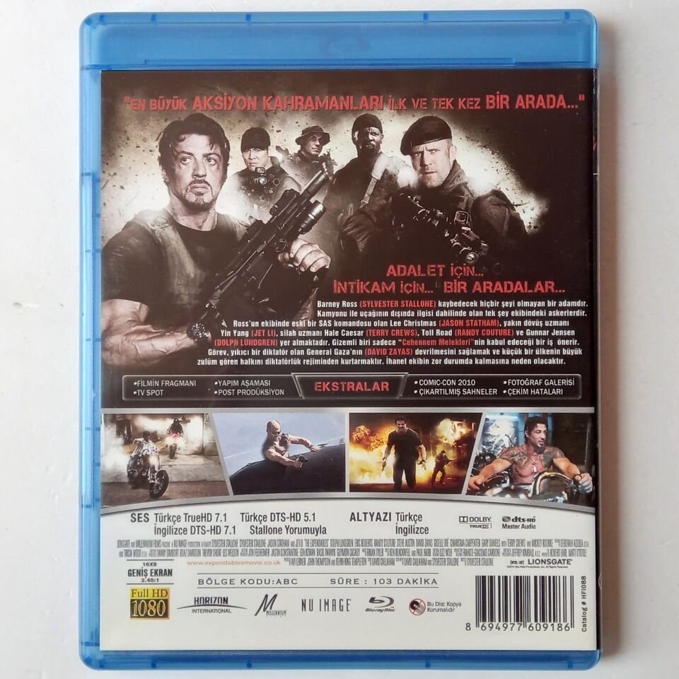 THE EXPENDABLES / CEHENNEM MELEKLERİ - SYLVESTER STALLONE, JASON STATHAM - BLU-RAY 2.EL