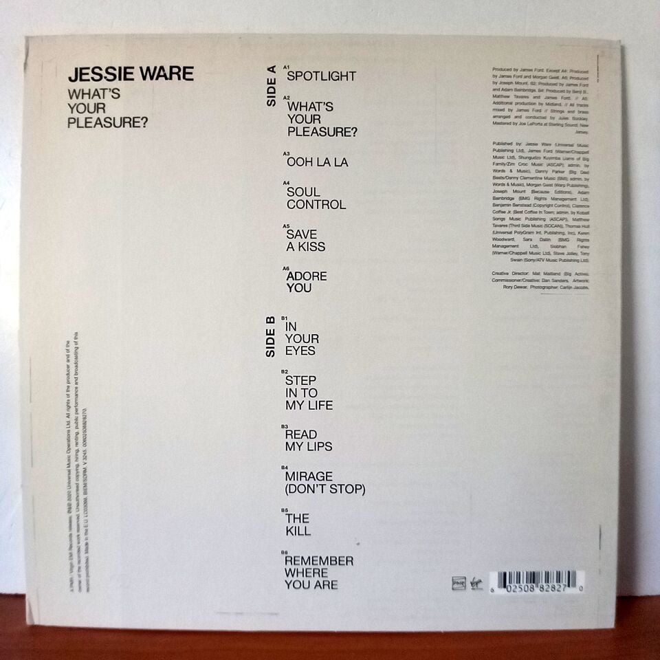 JESSIE WARE – WHAT'S YOUR PLEASURE? (2020) - LP 2.EL PLAK