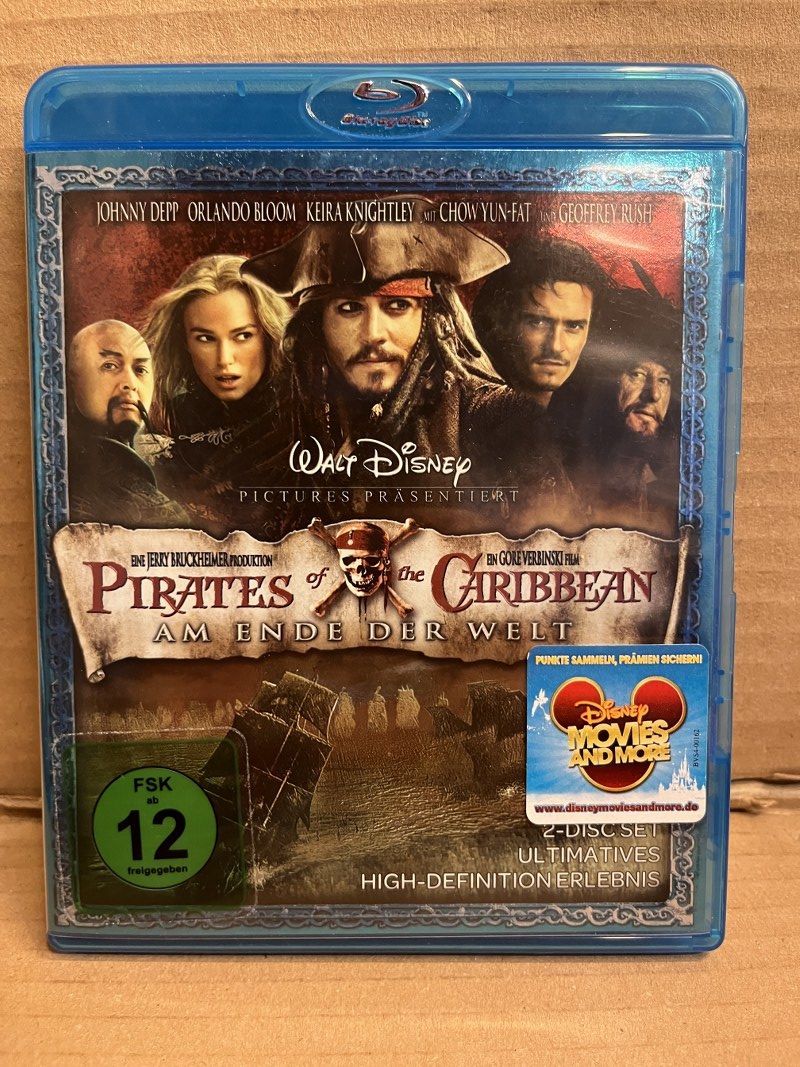PIRATES OF THE CARIBBEAN 3 AT WORLD'S END - JOHNNY DEPP - GEOFFREY RUSH - ORLANDO BLOOM - 2x BLU-RAY 2.EL TÜRKÇE ALTYAZI YOKTUR