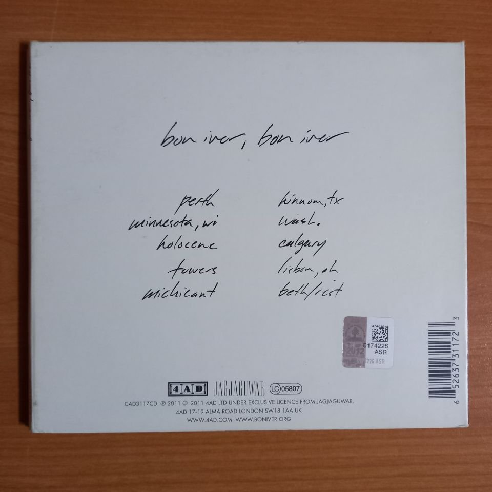 BON IVER – BON IVER, BON IVER (2011) - CD 2.EL