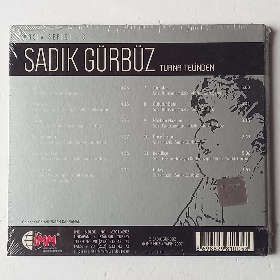 SADIK GÜRBÜZ - TURNA TELİNDEN / ARŞİV SERİSİ 6 (2007) - CD AMBALAJINDA SIFIR