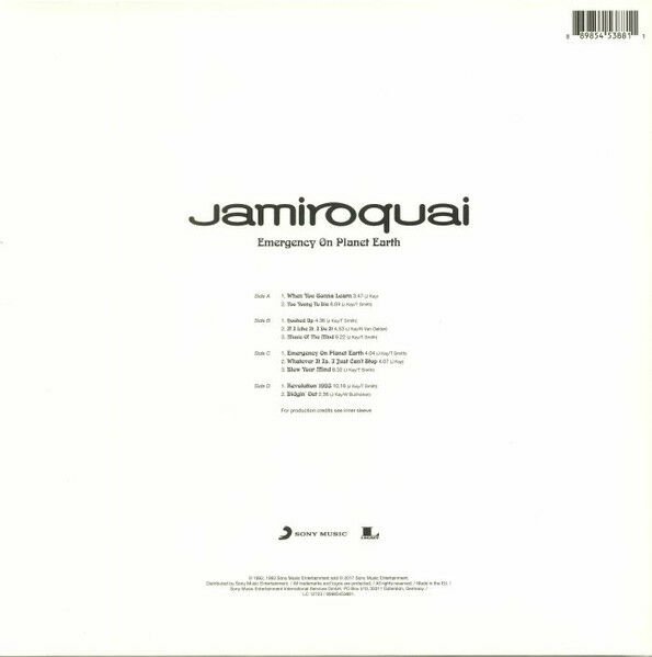 JAMIROQUAI - EMERGENCY ON PLANET EARTH (1993) - 2LP 180GR 2017 EDITION REISSUE SIFIR PLAK