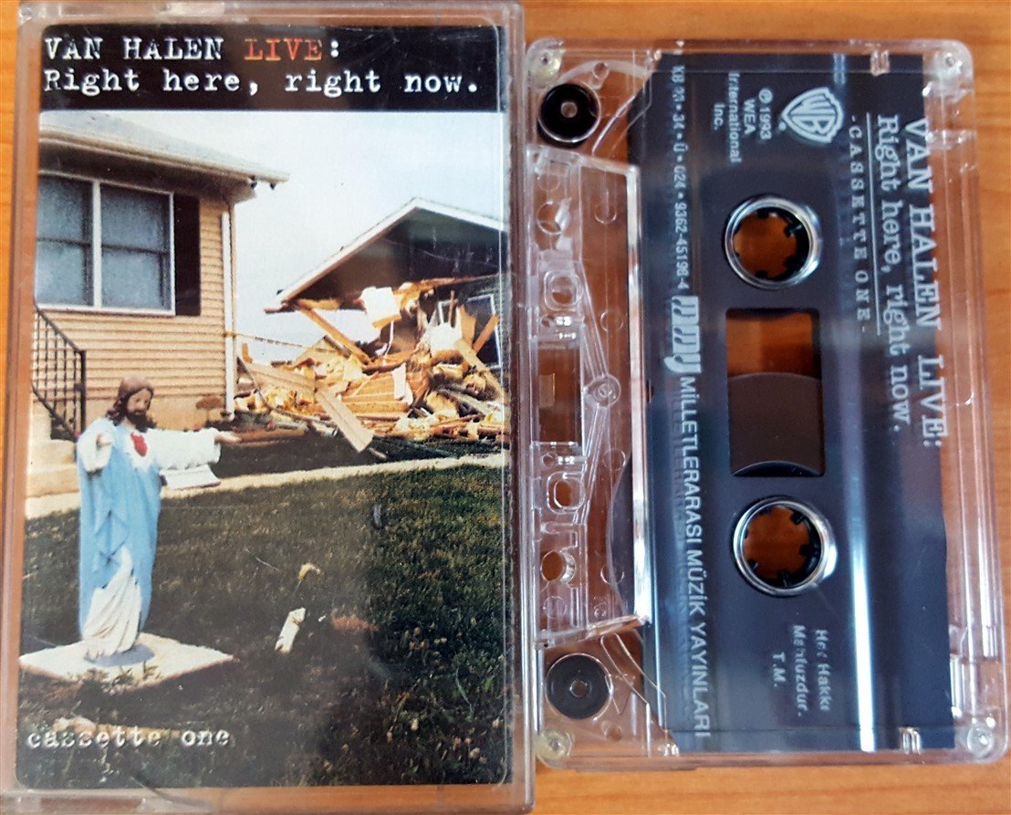 VAN HALEN - LIVE : RIGHT HERE, RIGHT NOW (1993) MMY CASSETTE ONE MADE IN TURKEY ''USED''