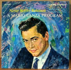 MARIO LANZA - NEVER BEFORE RELEASED LP 2.EL