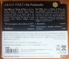 ARVO PART - DE PROFUNDIS / THEATRE OF VOICES, PAUL HILLIER (2003) HARMONIA MUNDI USA / SACD 2.EL