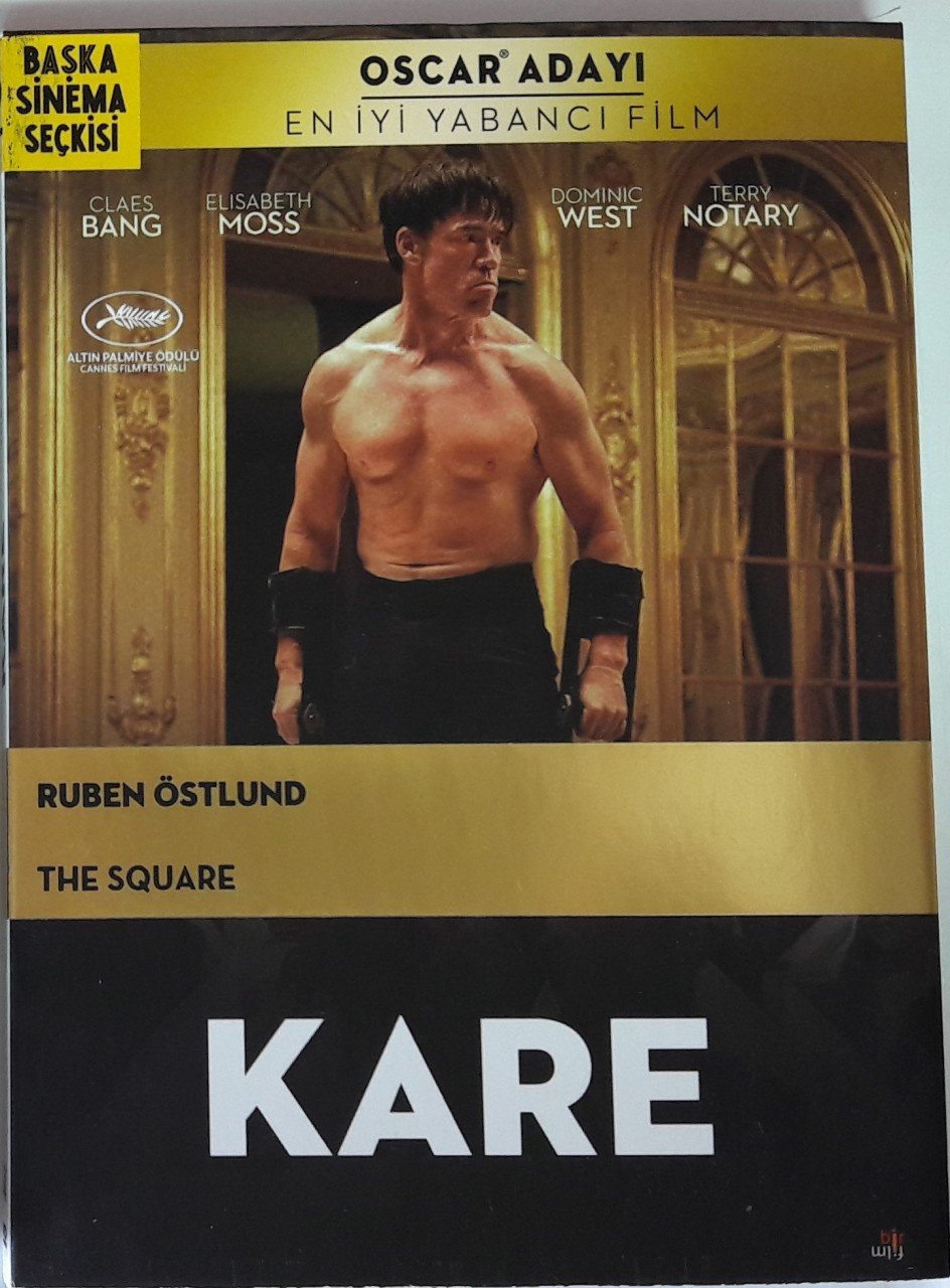 KARE - THE SQUARE - CLAES BANG - ELISABETH MOSS - RUBEN ÖSTLUND - DVD 2.EL