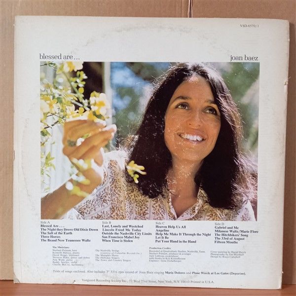 JOAN BAEZ – BLESSED ARE... (1971) - 2LP 2.EL PLAK