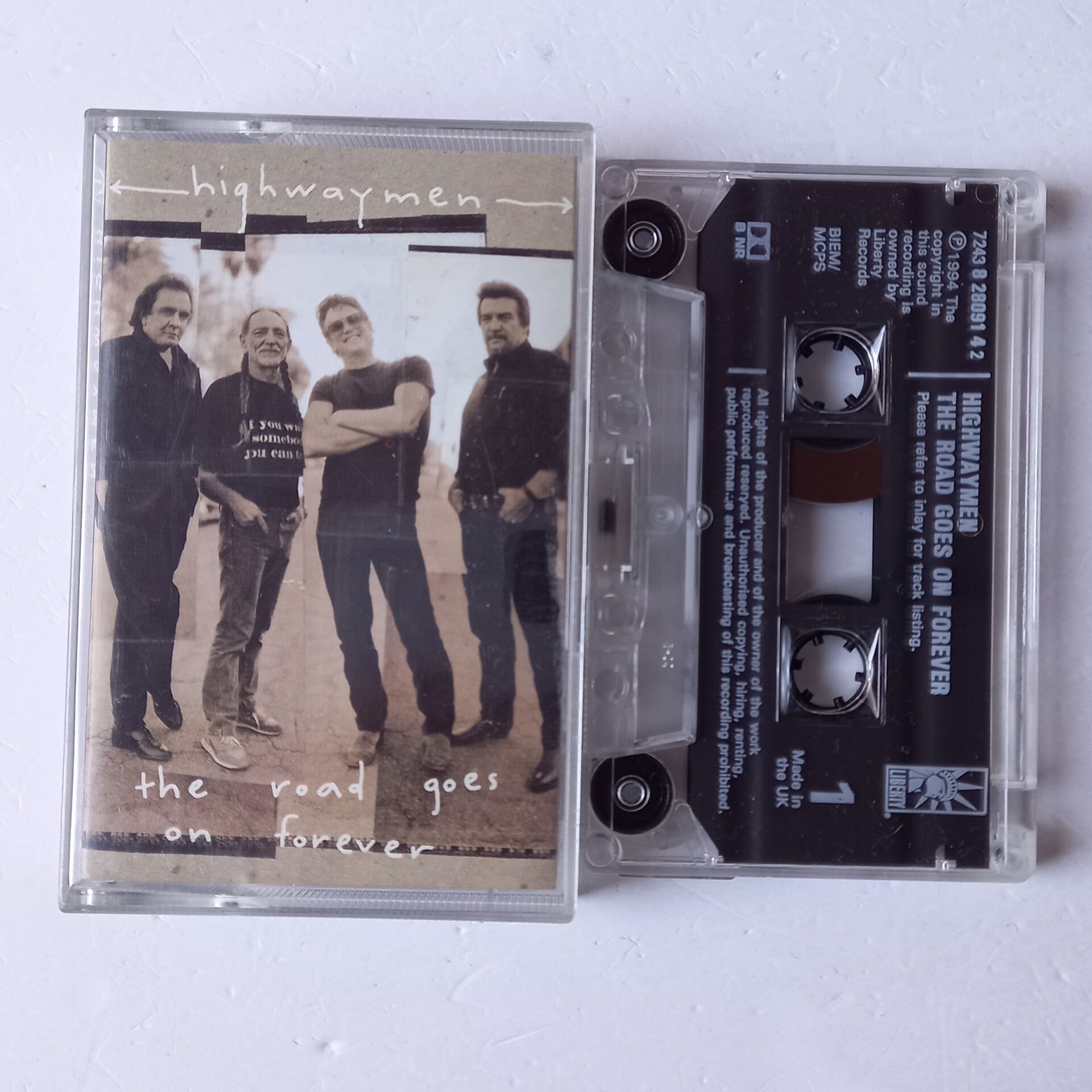 HIGHWAYMEN - THE ROAD GOES ON FOREVER (1994) - JOHNNY CASH WILLIE NELSON WAYLON JENNINGS KRIS KRISTOFFERSON KASET 2.EL