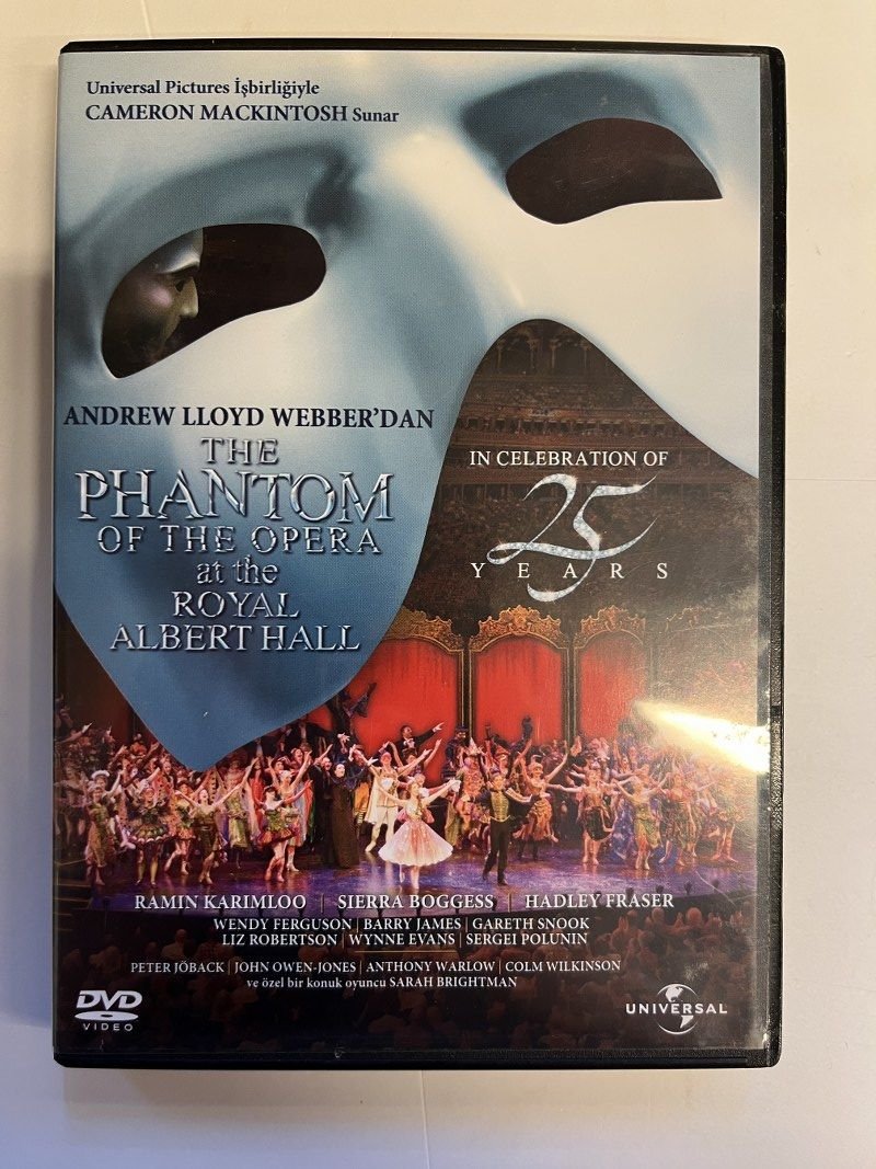 THE PHANTOM OF THE OPERA MÜZİKALİ - ROYAL ALBERT HALL - ANDREW LLOYD WEBBER - DVD 2.EL