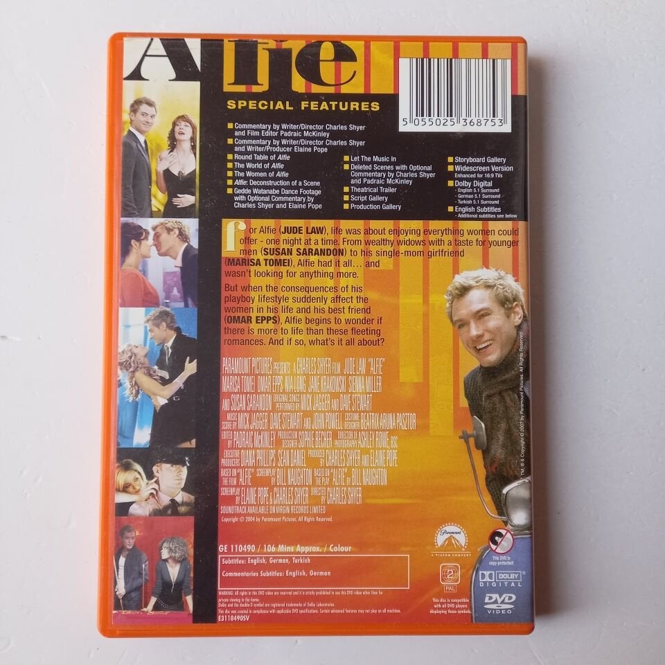 ALFIE (2004) - JUDE LAW - SUSAN SARANDON - MARISA TOMEI - CHARLES SHYER - DVD 2.EL