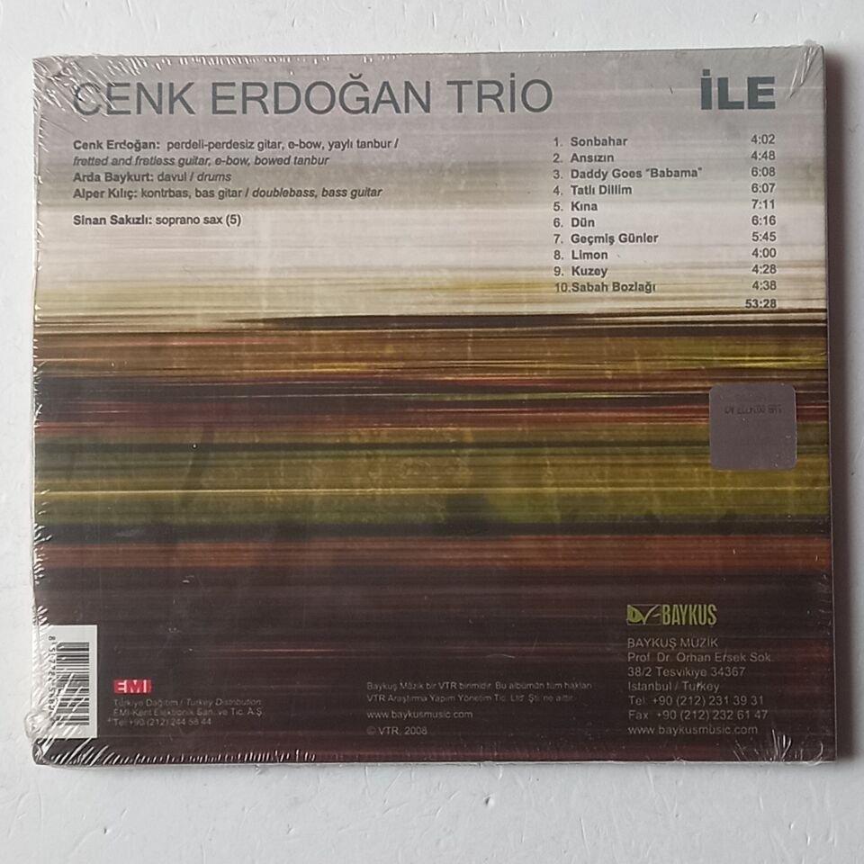 CENK ERDOĞAN TRIO – İLE (2008) - CD DIGIPAK AMBALAJINDA SIFIR
