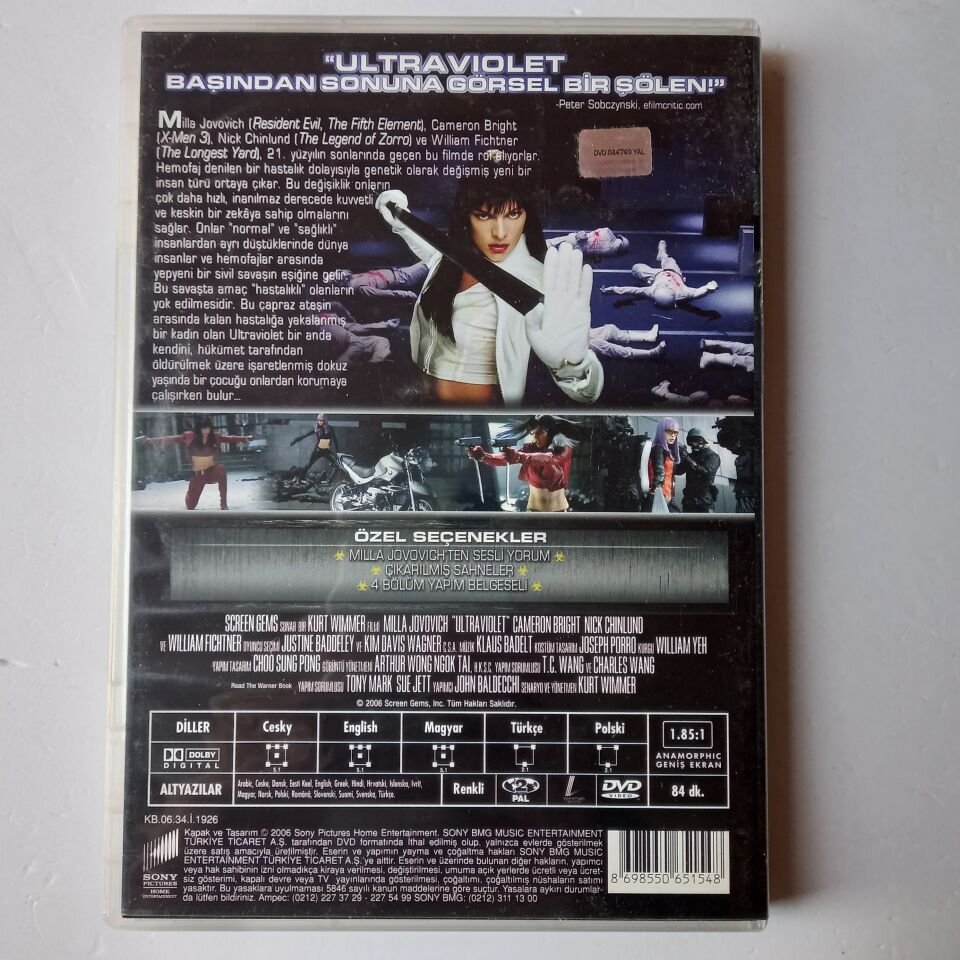 ULTRAVIOLET - MILLA JOVOVICH - DVD 2.EL