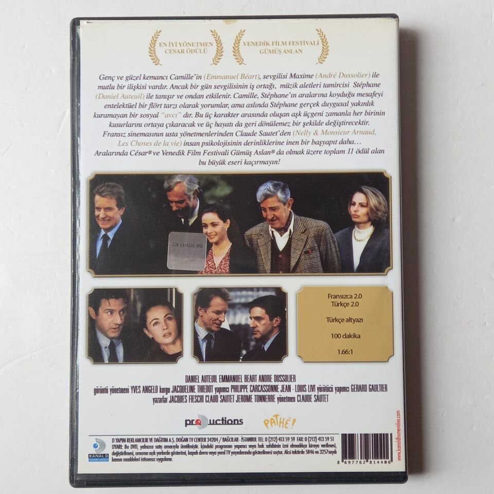 AYAZDA BİR YÜREK / UN COEUR EN HIVER - CLAUDE SAUTET, DANIEL AUTEUIL, EMMANUEL BEART  - DVD 2.EL