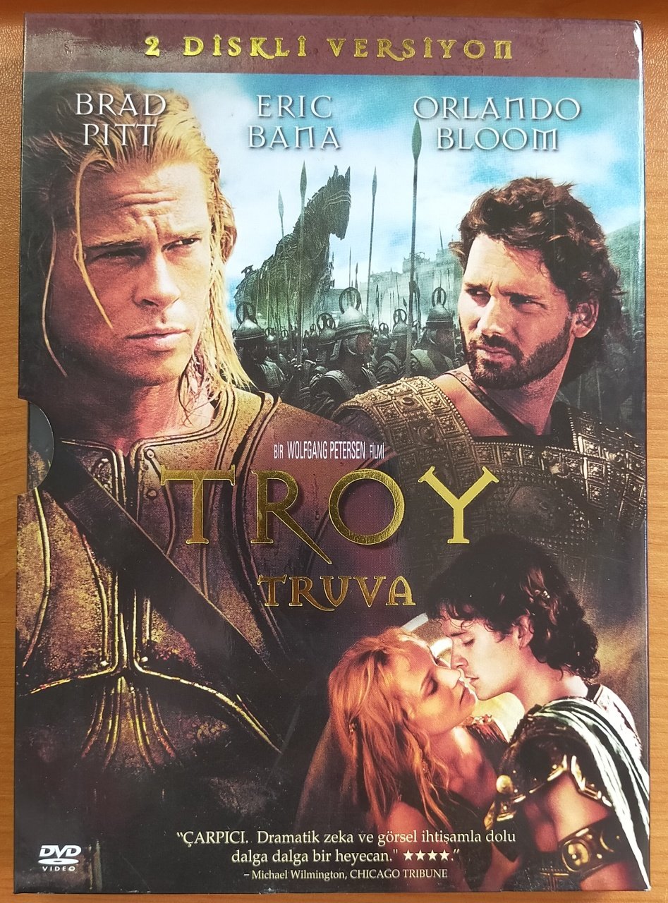 TROY - TRUVA - BRAD PITT - ERIC BANA - ORLANDO BLOOM - DIANE KRUGER - WOLFGANG PETERSEN - 2 DİSK ÖZEL VERSİYON 2.EL DVD