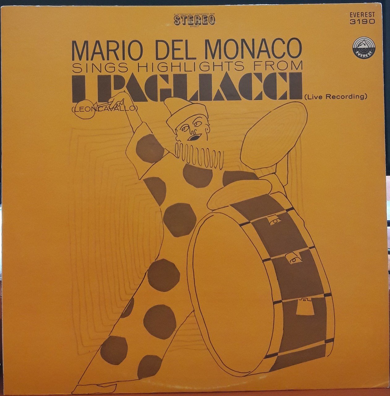 LEONCAVALLO / MARIO DEL MONACO - SINGS HIGHLIGHTS FROM I PAGLIACCI - LP 2.EL PLAK