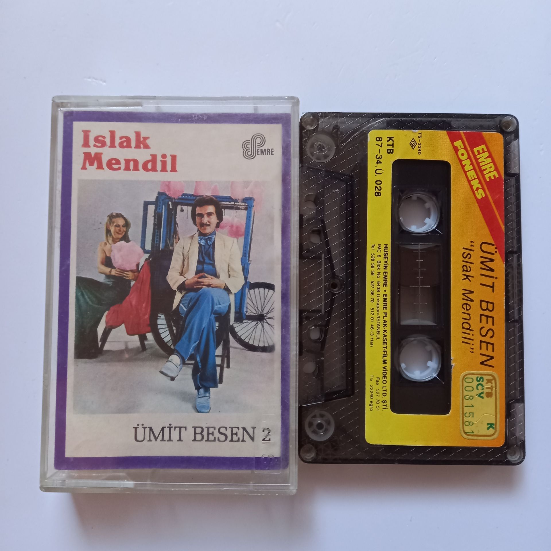 ÜMİT BESEN - ISLAK MENDİL / ÜMİT BESEN 2 (1987) - KASET 2.EL