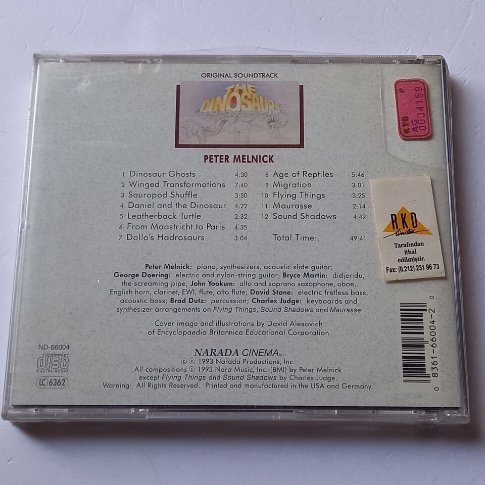 PETER MELNICK – THE DINOSAURS! / ORIGINAL SOUNDTRACK (1993) - CD AMBALAJINDA SIFIR