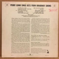 PERRY COMO - SINGS HITS FROM BROADWAY SHOWS 2.EL PLAK