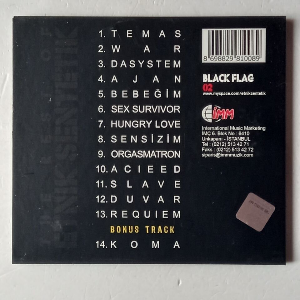 ETNIK SENTETIK – THE REST OF ETNIK SENTETIK - 2CD BOX SET 2.EL