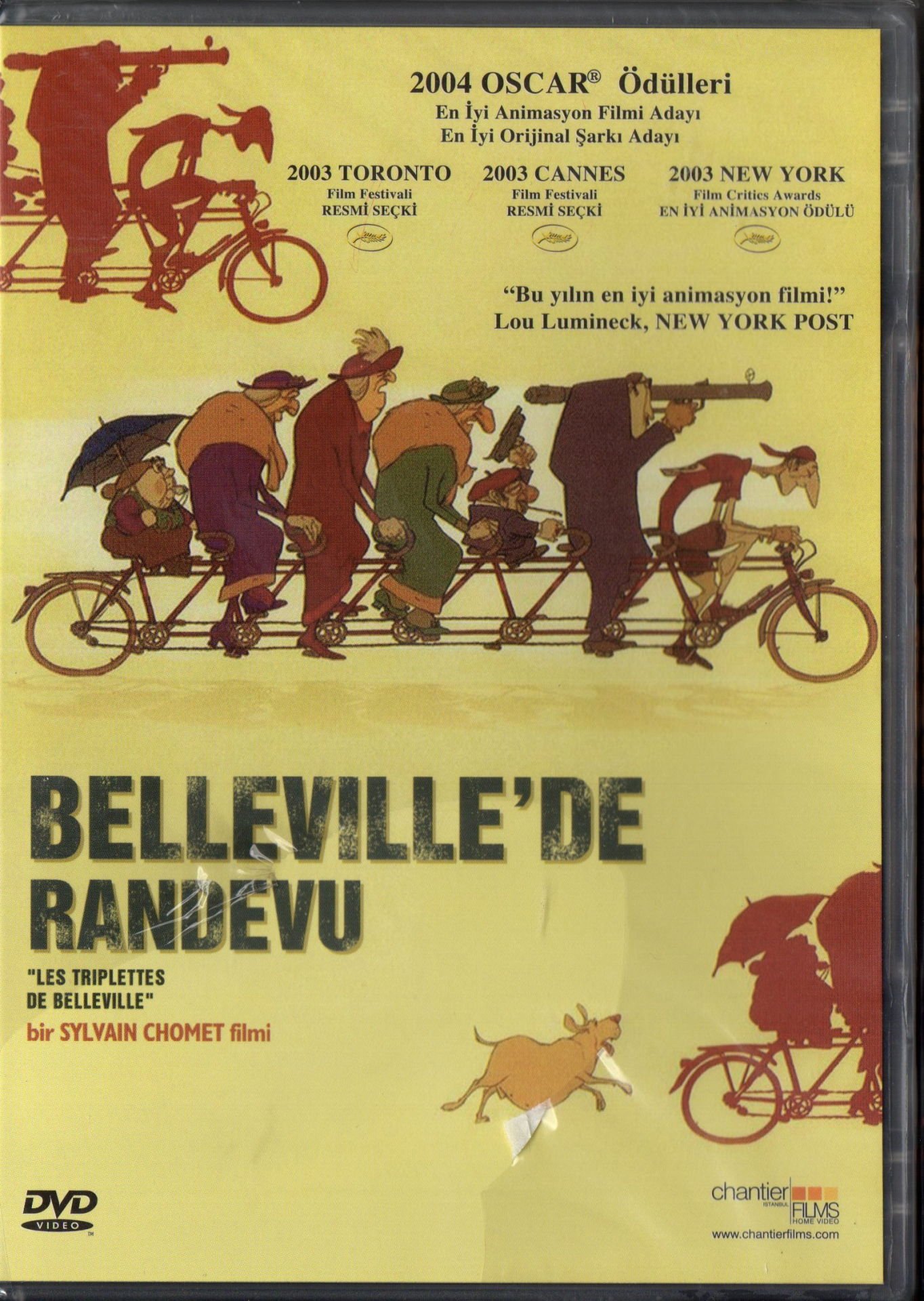 LES TRIPLETTES DE BELLEVILLE - BELLEVILLE'DE RANDEVU - SYLVAIN CHOMET - ANİMASYON - DVD AMBALAJINDA SIFIR