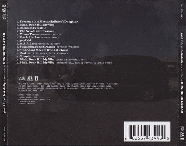 KENDRICK LAMAR – GOOD KID, M.A.A.D CITY (2012) - CD AMBALAJINDA SIFIR