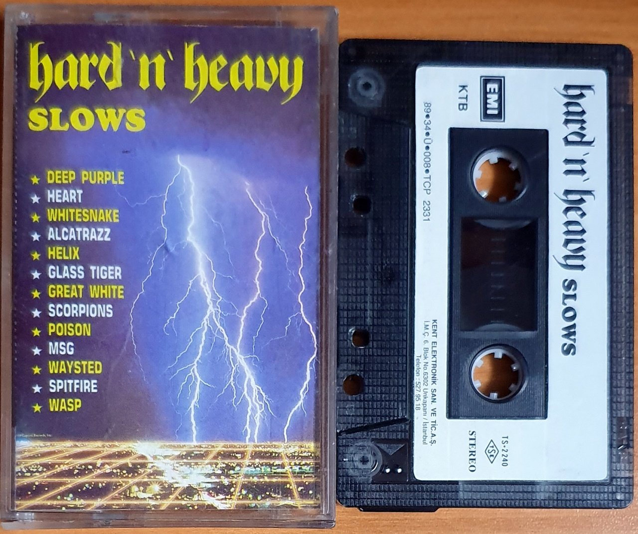 HARD 'N' HEAVY SLOWS / DEEP PURPLE, HEART, HELIX, MSG, WASP, POISON, WHITESNAKE (1989) - KASET KENT 2.EL