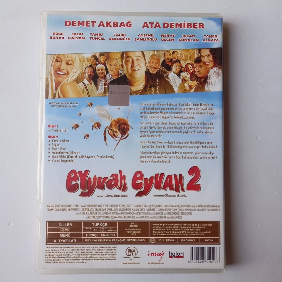 EYVAH EYVAH 2 - ATA DEMİRER - DEMET AKBAĞ - HAKAN ALGÜL - 2DVD 2.EL