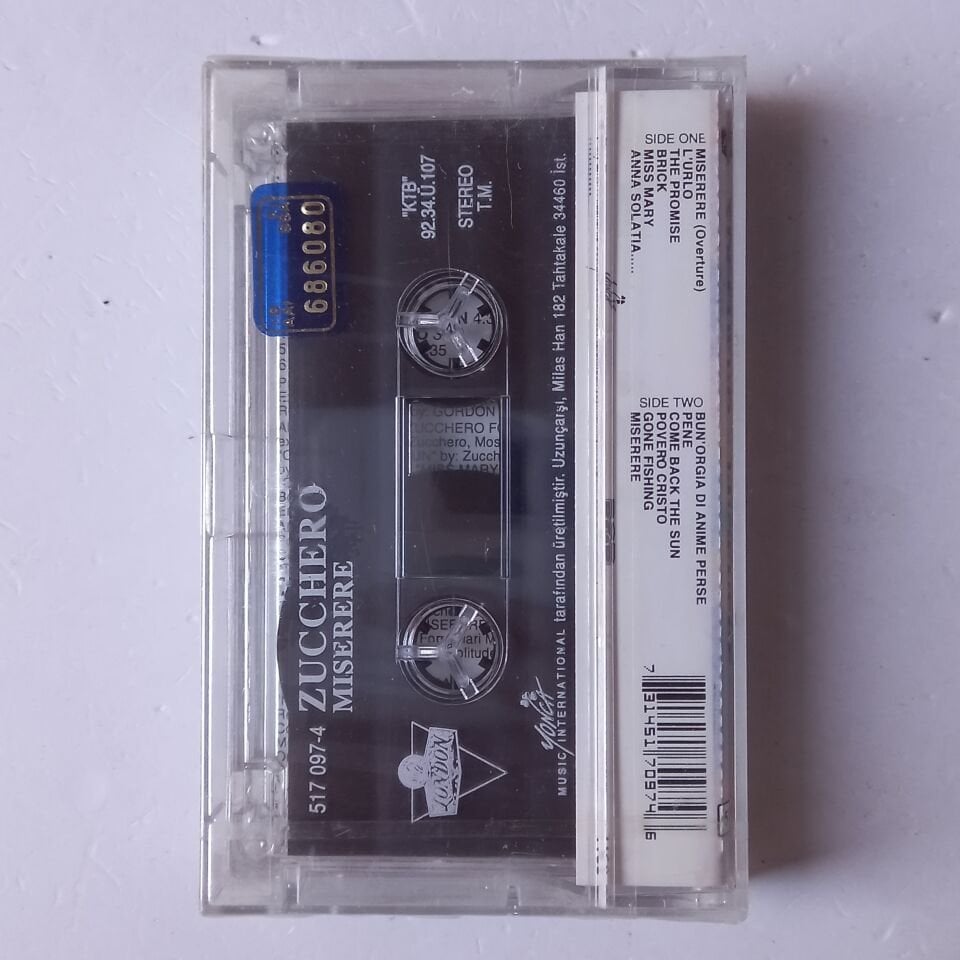 ZUCCHERO - MISERERE (1992) - KASET SIFIR