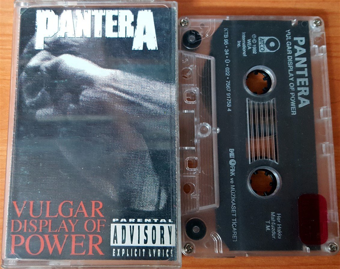 PANTERA - VULGAR DISPLAY OF POWER (1995) BALET CASSETTE MADE IN TURKEY ''USED''