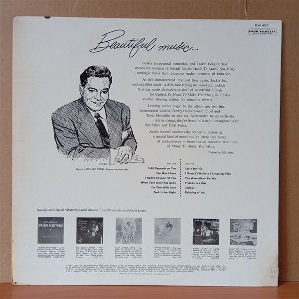 JACKIE GLEASON – JACKIE GLEASON PRESENTS MUSIC TO MAKE YOU MISTY - LP 2.EL PLAK