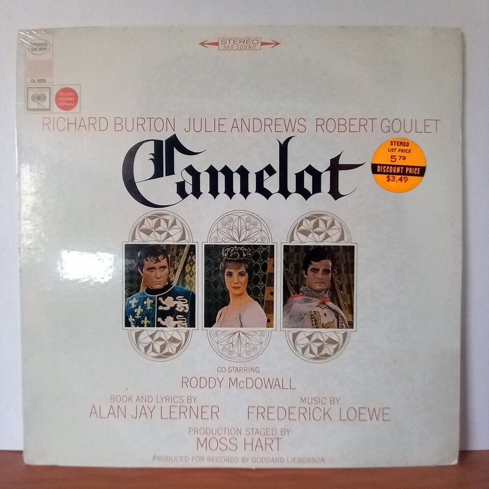 CAMELOT ORIGINAL BROADWAY CAST / ALAN JAY LERNER, FREDERICK LOEWE / JULIE ANDREWS, RICHARD BURTON (1965) - LP DÖNEM BASKI SIFIR PLAK