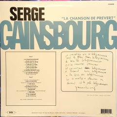 SERGE GAINSBOURG - LE CHANSON DE PREVERT LP 180 GR.SFR