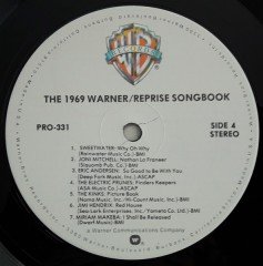 THE 1969 WARNER/REPRISE SONGBOOK (VAN DYKE PARKS,JONI MITCHELL,KINKS,NEIL YOUNG,JETHRO TULL...) - 2.EL 2PLAK PROMOTIONAL COPY