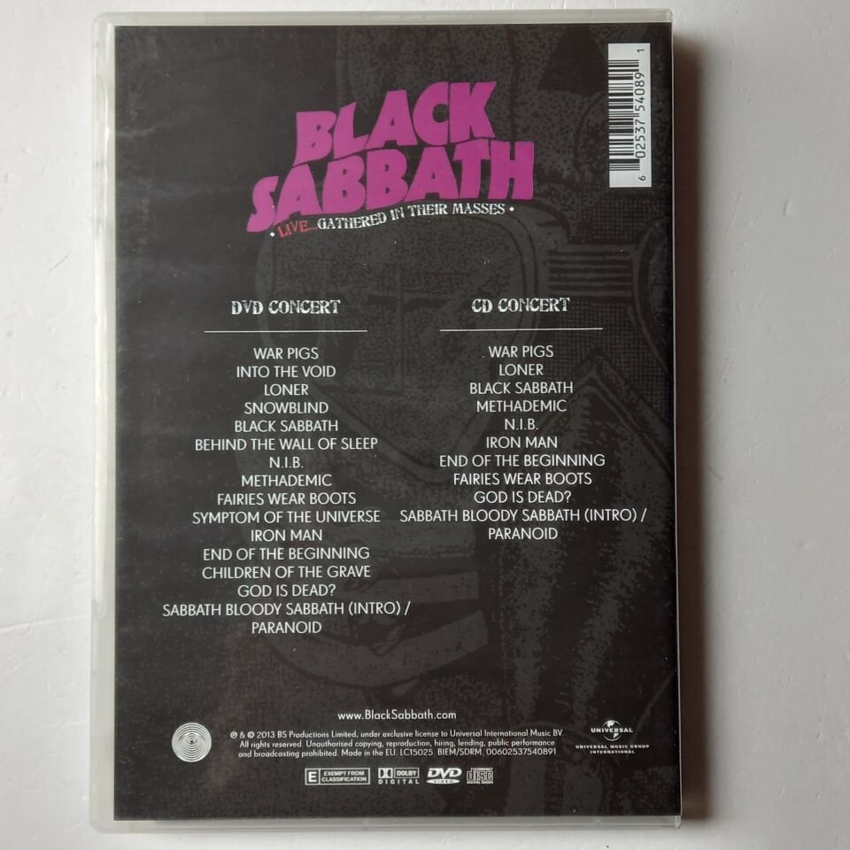 BLACK SABBATH - LIVE GATHERED IN THEIR MASSES  - DVD + CD 2.EL