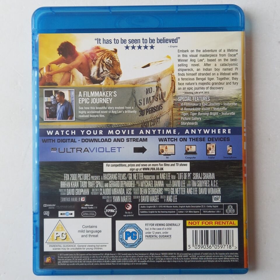 LIFE OF PI - ANG LEE, SURAJ SHARMA - BLU-RAY 2.EL