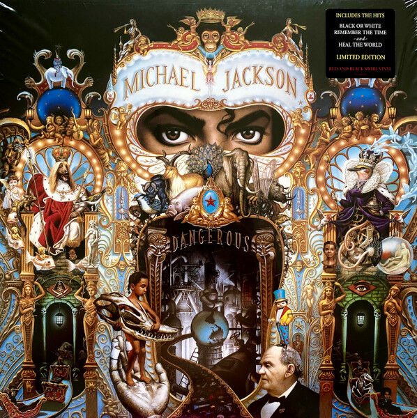 MICHAEL JACKSON - DANGEROUS (1991) - 2LP RED & BLACK SWIRL COLOURED VINYL 2021 LIMITED EDITION SIFIR PLAK