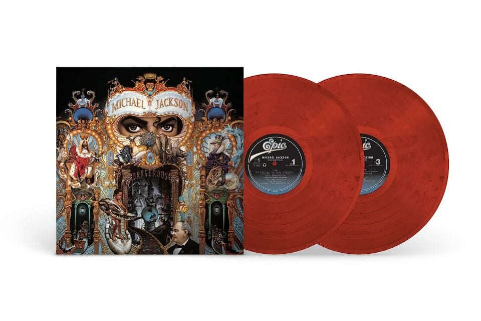 MICHAEL JACKSON - DANGEROUS (1991) - 2LP RED & BLACK SWIRL COLOURED VINYL 2021 LIMITED EDITION SIFIR PLAK