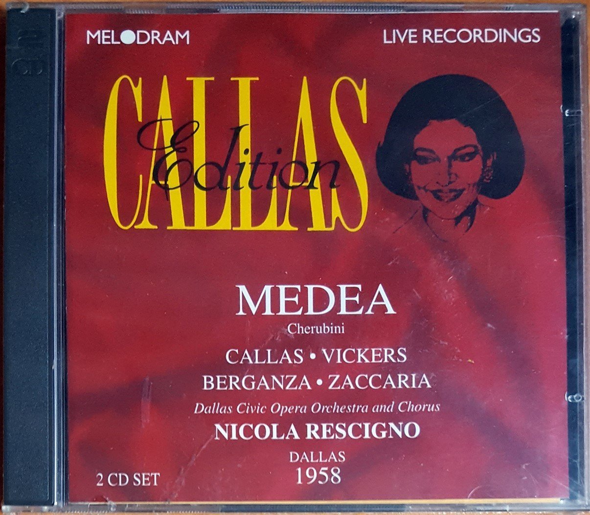 LUIGI CHERUBINI - MEDEA / CALLAS, VICKERS, BERGANZA, ZACCARIA, NICOLA RESCIGNO / DALLAS 1958 2CD SIFIR